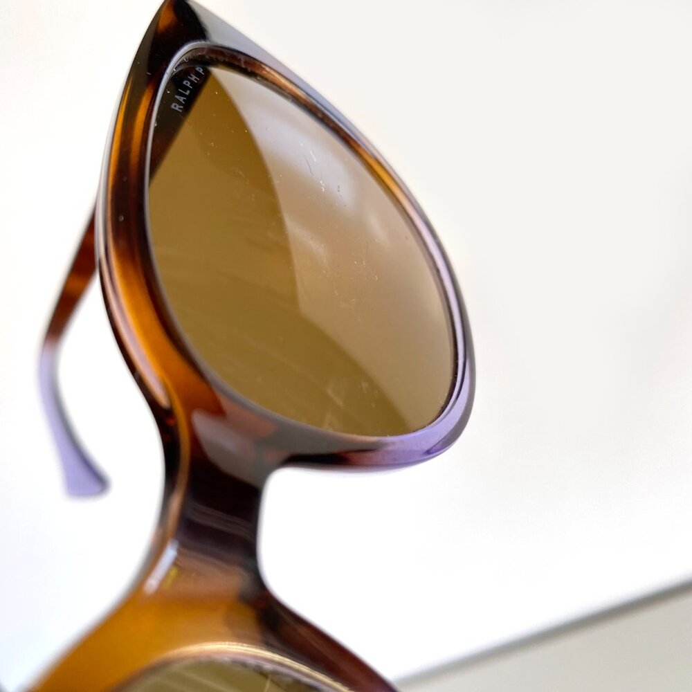 Ralph Lauren RA 5249 Brown Tortoise Purple Sunglasses 55-19-140 Polarize + Case - Picture 7 of 13